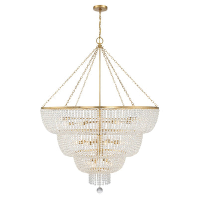 ##Antique Hardware## Rylee 24 Light Antique Gold Chandelier