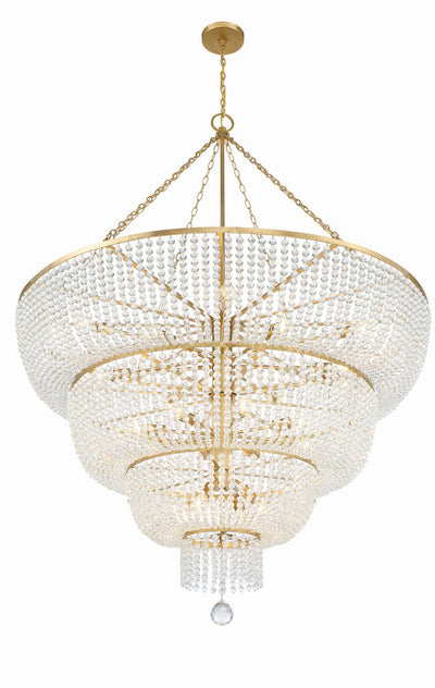 ##Antique Hardware## Rylee 24 Light Antique Gold Chandelier