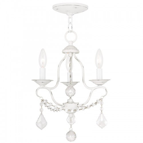 Antique Hardware 3 Light Antique White Chandelier Chandelier