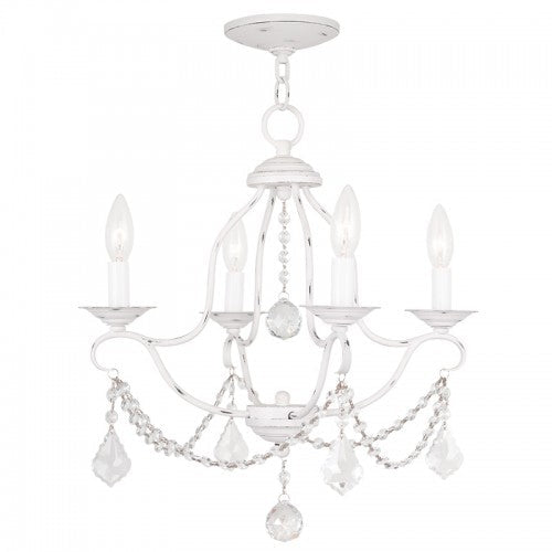 Antique Hardware 4 Light Antique White Chandelier Chandelier