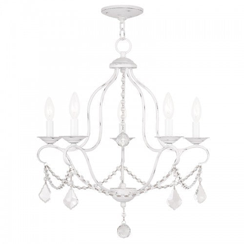 Antique Hardware 5 Light Antique White Chandelier Chandelier