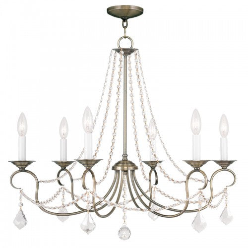 Antique Hardware 6 Light Antique Brass Chandelier Chandelier