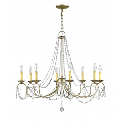 Antique Hardware 8 Light Antique Silver Leaf Chandelier Chandelier