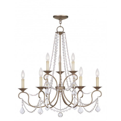 Antique Hardware 9 Light Antique Silver Leaf Chandelier Chandelier