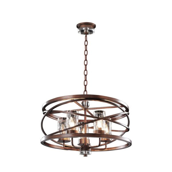 Antique Hardware Eternity 5 Light Pendant Pendant