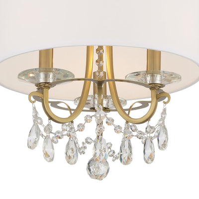 ##Antique Hardware## Othello 3 Light Vibrant Gold Mini Chandelier