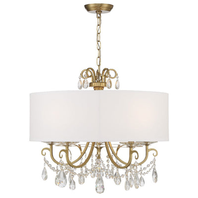 ##Antique Hardware## Othello 5 Light Vibrant Gold Chandelier