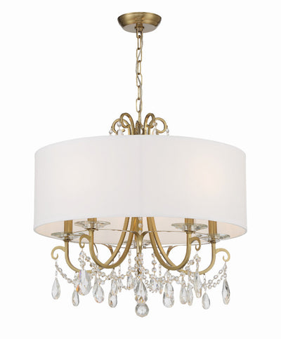 ##Antique Hardware## Othello 5 Light Vibrant Gold Chandelier