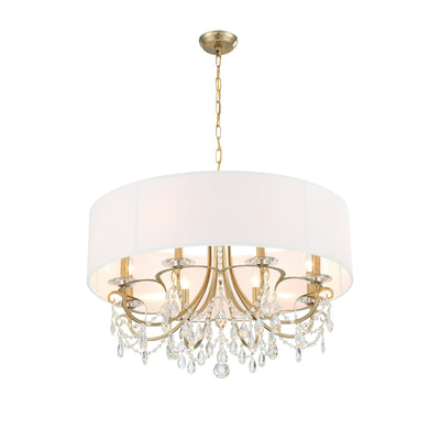 ##Antique Hardware## Othello 8 Light Vibrant Gold Chandelier