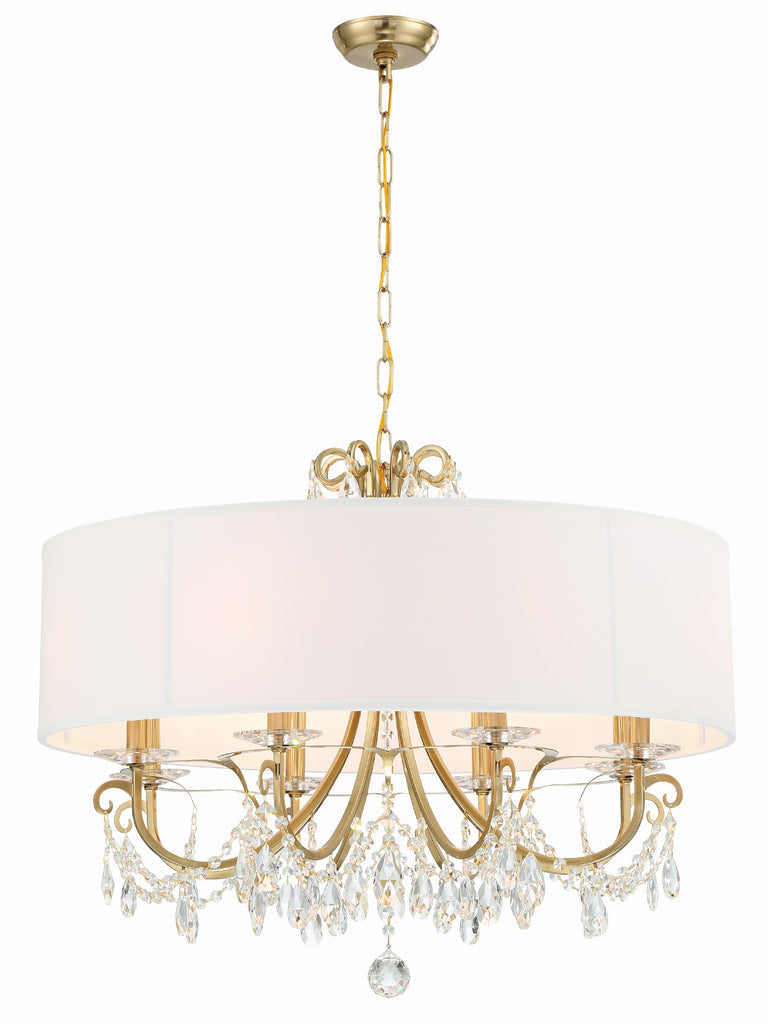 ##Antique Hardware## Othello 8 Light Vibrant Gold Chandelier