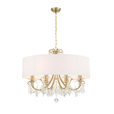 ##Antique Hardware## Othello 8 Light Vibrant Gold Chandelier