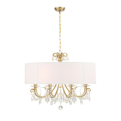 ##Antique Hardware## Othello 8 Light Vibrant Gold Chandelier