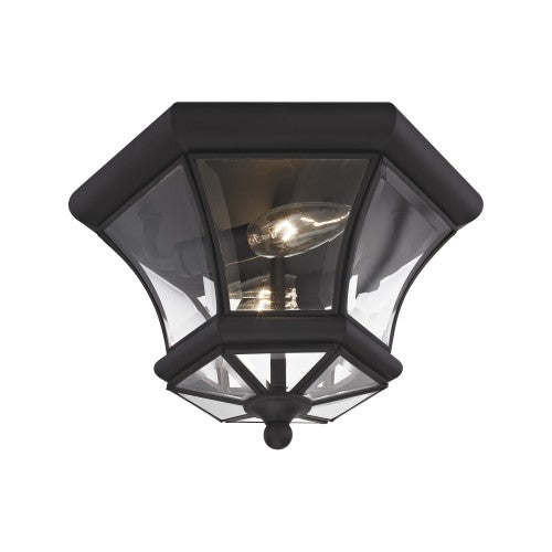 Antique Hardware 2 Light Black Ceiling Mount Flush Mount