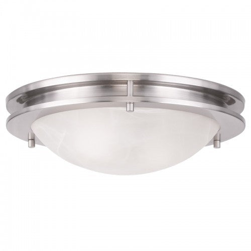 Antique Hardware 2 Light Brushed Nickel Ceiling Mount Flush Mount