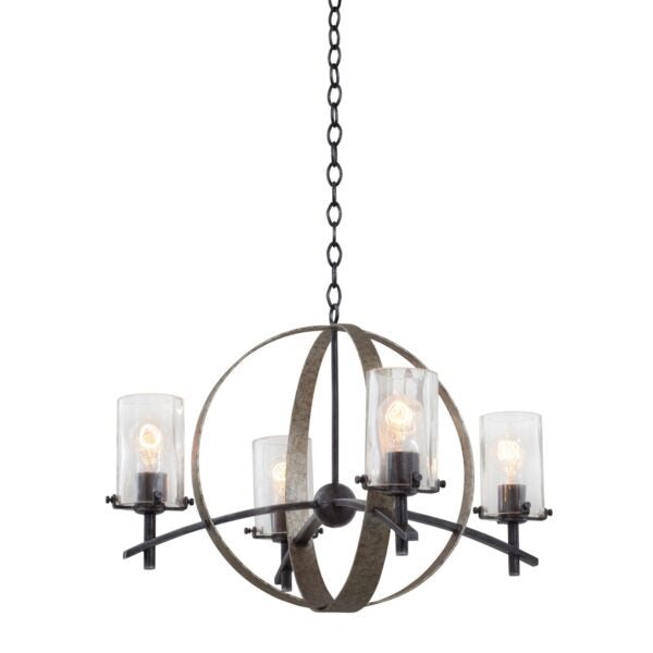 ##Antique Hardware## Irvine 4 Light Chandelier