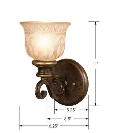 ##Antique Hardware## Norwalk 1 Light Bronze Umber Sconce