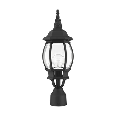 Antique Hardware 1 Light Textured Black Outdoor Post Top Lantern Exterior