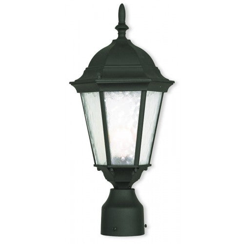 Antique Hardware 1 Light Textured Black Outdoor Post Top Lantern Exterior