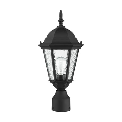 Antique Hardware 1 Light Textured Black Outdoor Post Top Lantern Exterior