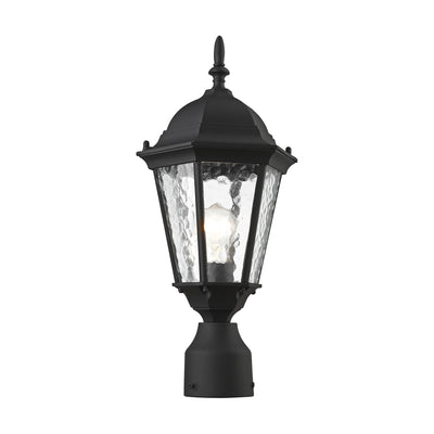 Antique Hardware 1 Light Textured Black Outdoor Post Top Lantern Exterior