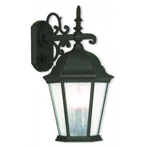 Antique Hardware 3 Light Textured Black Outdoor Wall Lantern Exterior