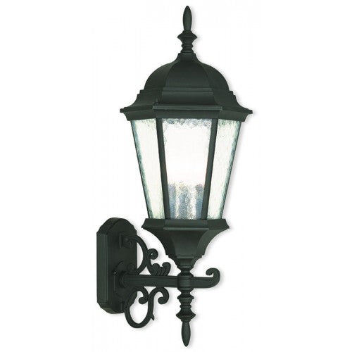 Antique Hardware 3 Light Textured Black Outdoor Wall Lantern Exterior