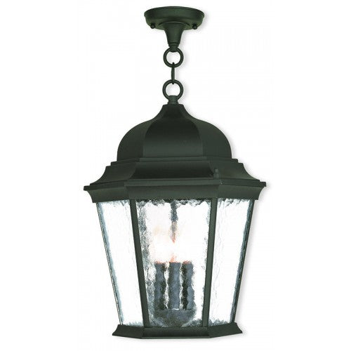 Antique Hardware 3 Light Textured Black Lantern Exterior