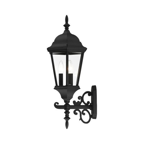 Antique Hardware 3 Light Textured Black Outdoor Wall Lantern Exterior