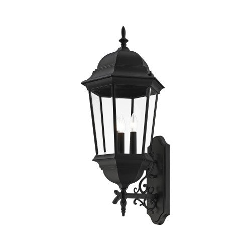 Antique Hardware 3 Light Textured Black Outdoor Wall Lantern Exterior