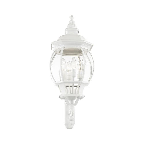 Antique Hardware 4 Light Textured White Outdoor Wall Lantern Exterior