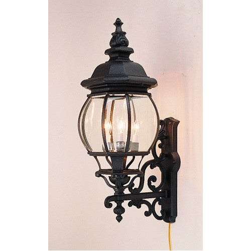 Antique Hardware 4 Light Textured Black Outdoor Wall Lantern Exterior