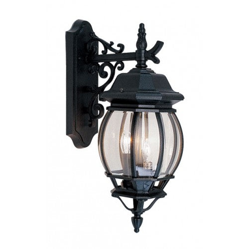 Antique Hardware 3 Light Textured Black Outdoor Wall Lantern Exterior