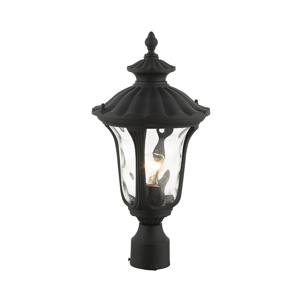 Antique Hardware 1 Light Textured Black Outdoor Post Top Lantern Exterior