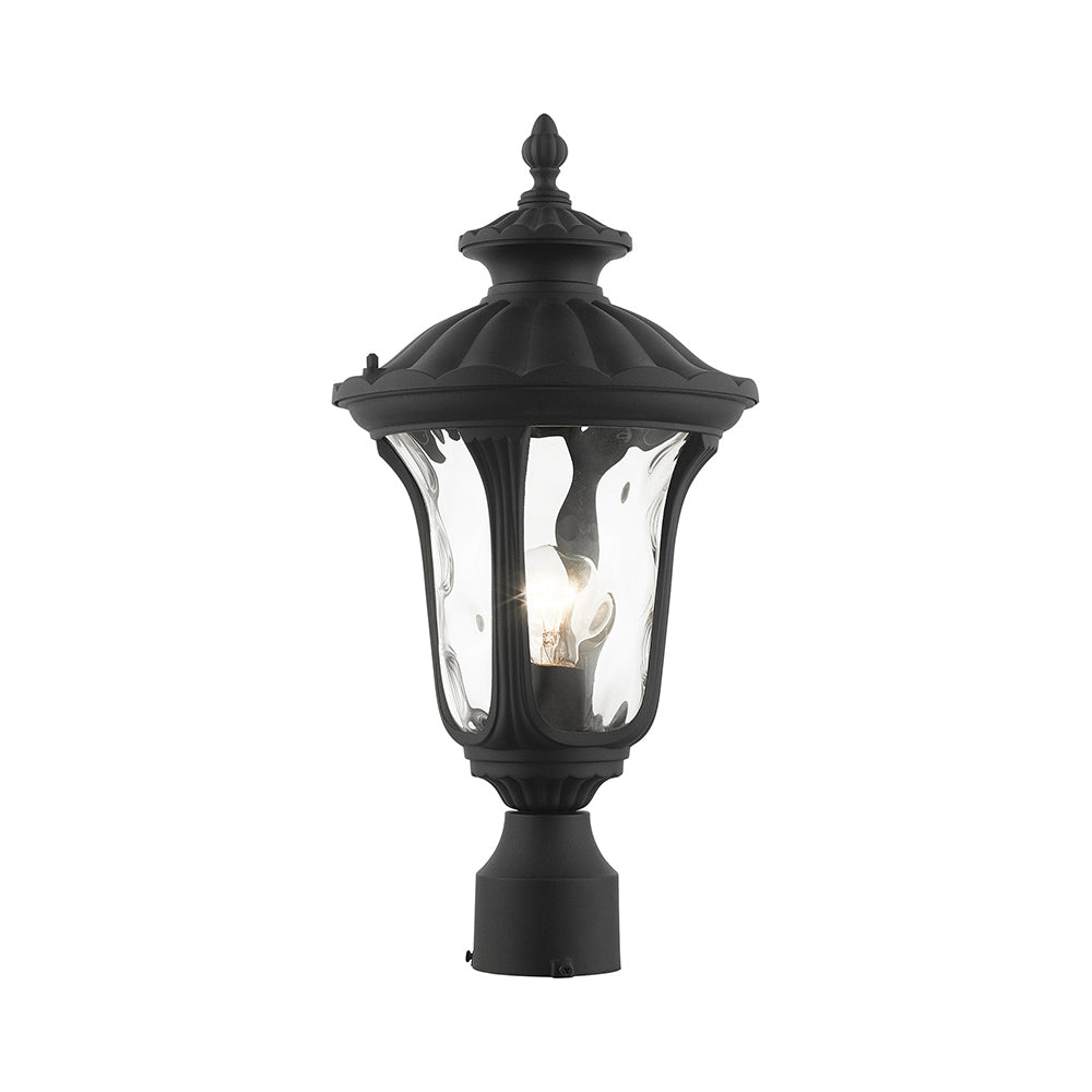 Antique Hardware 1 Light Textured Black Outdoor Post Top Lantern Exterior