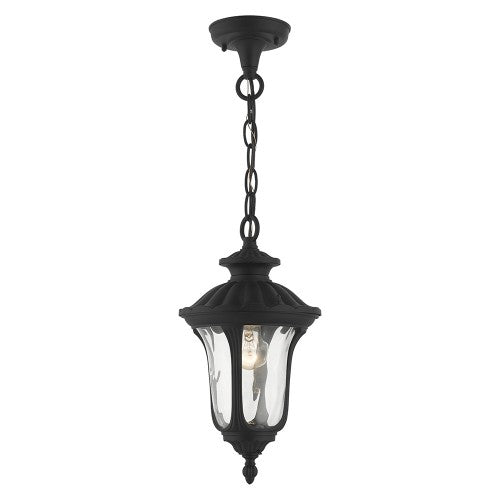 Antique Hardware 1 Light Textured Black Outdoor Pendant Lantern Exterior