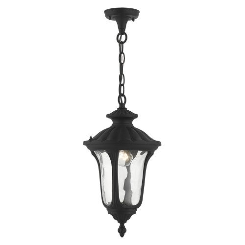 Antique Hardware 1 Light Textured Black Outdoor Pendant Lantern Exterior