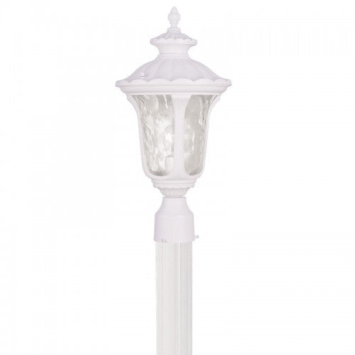 Antique Hardware 1 Light Textured White Outdoor Post Top Lantern Exterior