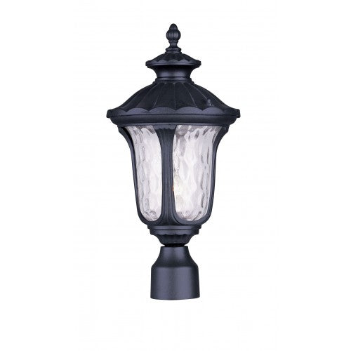 Antique Hardware 1 Light Textured Black Outdoor Post Top Lantern Exterior