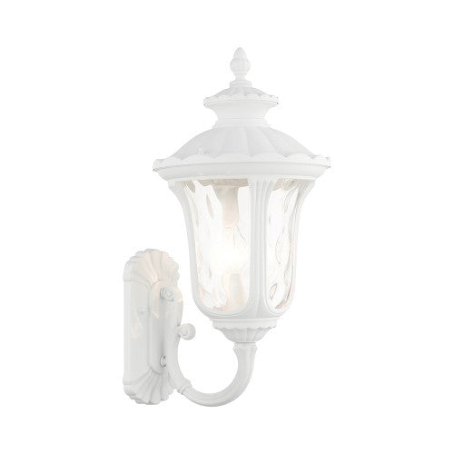 Antique Hardware 3 Light Textured White Outdoor Wall Lantern Exterior