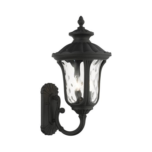 Antique Hardware 3 Light Textured Black Outdoor Wall Lantern Exterior