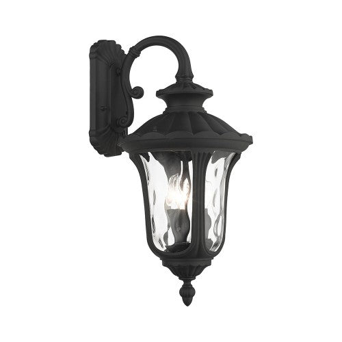 Antique Hardware 3 Light Textured Black Outdoor Wall Lantern Exterior