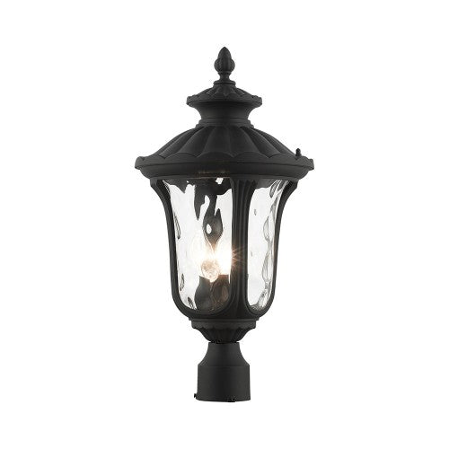 Antique Hardware 3 Light Textured Black Outdoor Post Top Lantern Exterior