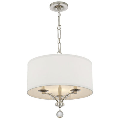 ##Antique Hardware## Mirage 3 Light Polished Nickel Chandelier