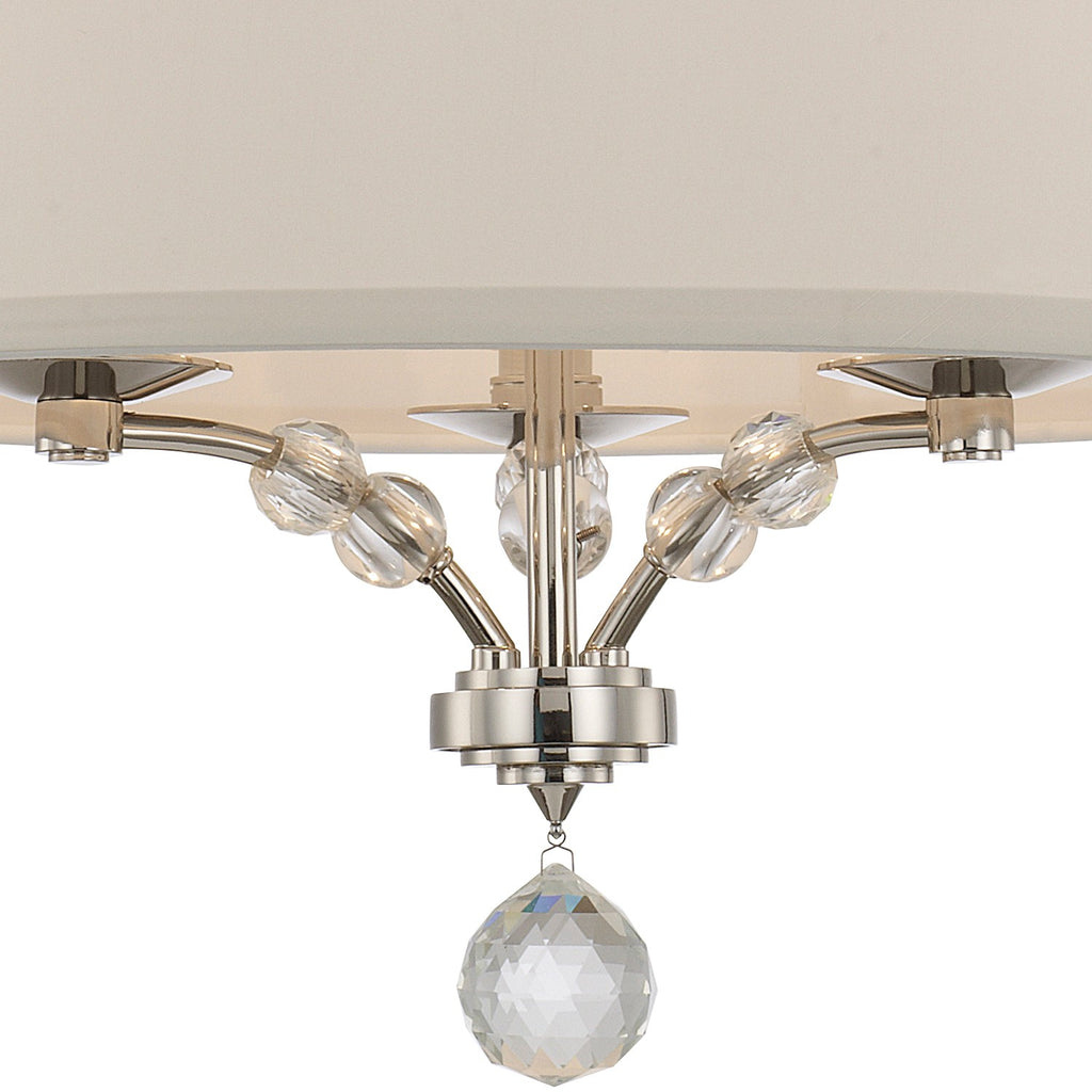 ##Antique Hardware## Mirage 3 Light Polished Nickel Chandelier