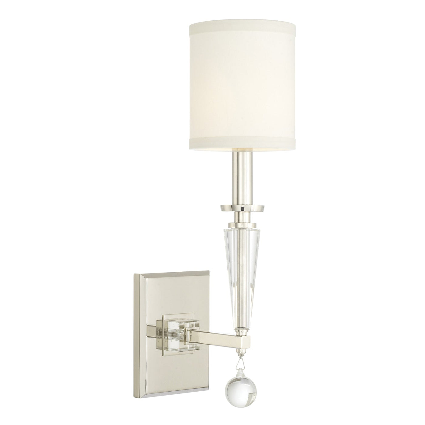 ##Antique Hardware## Paxton 1 Light Polished Nickel Sconce