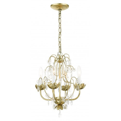 Antique Hardware 4 Light Winter Gold Chandelier Chandelier