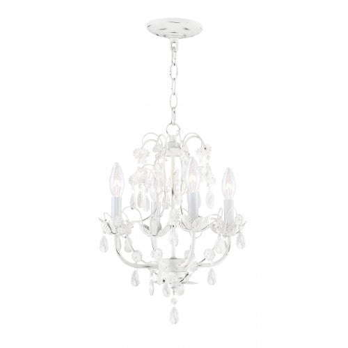 Antique Hardware 4 Light Antique White Chandelier Chandelier