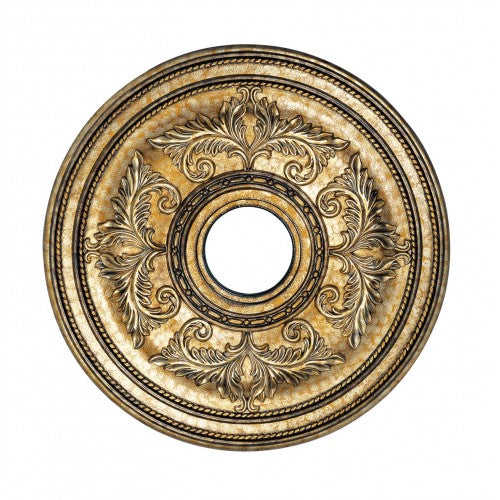 ##Antique Hardware## Vintage Gold Leaf Ceiling Medallion