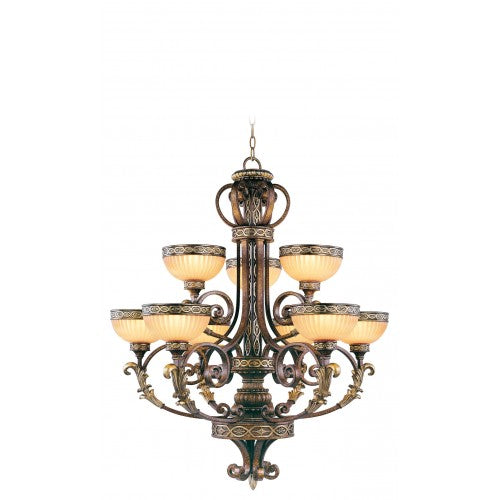 Antique Hardware 9 Light Palacial Bronze Chandelier Chandelier