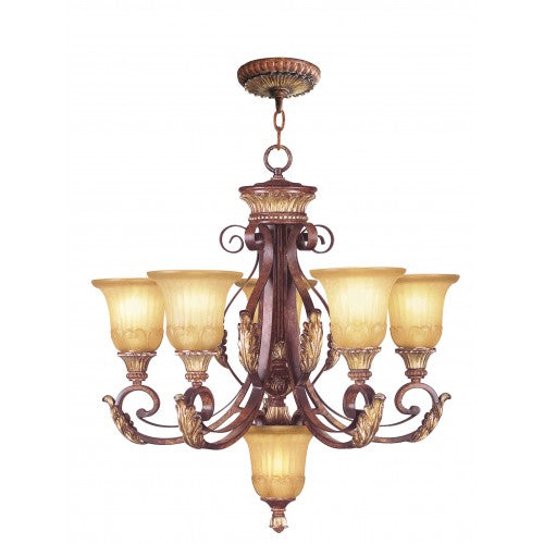 ##Antique Hardware## 6 Light Verona Bronze Chandelier